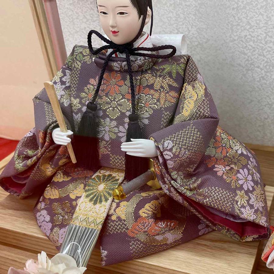 雛人形 コンパクト おしゃれ お祝い ひな人形 ケース飾り 親王飾り 小三五 アクリル 木目 刺繍 かわいい 可愛い モダン 2026 3300-71-015