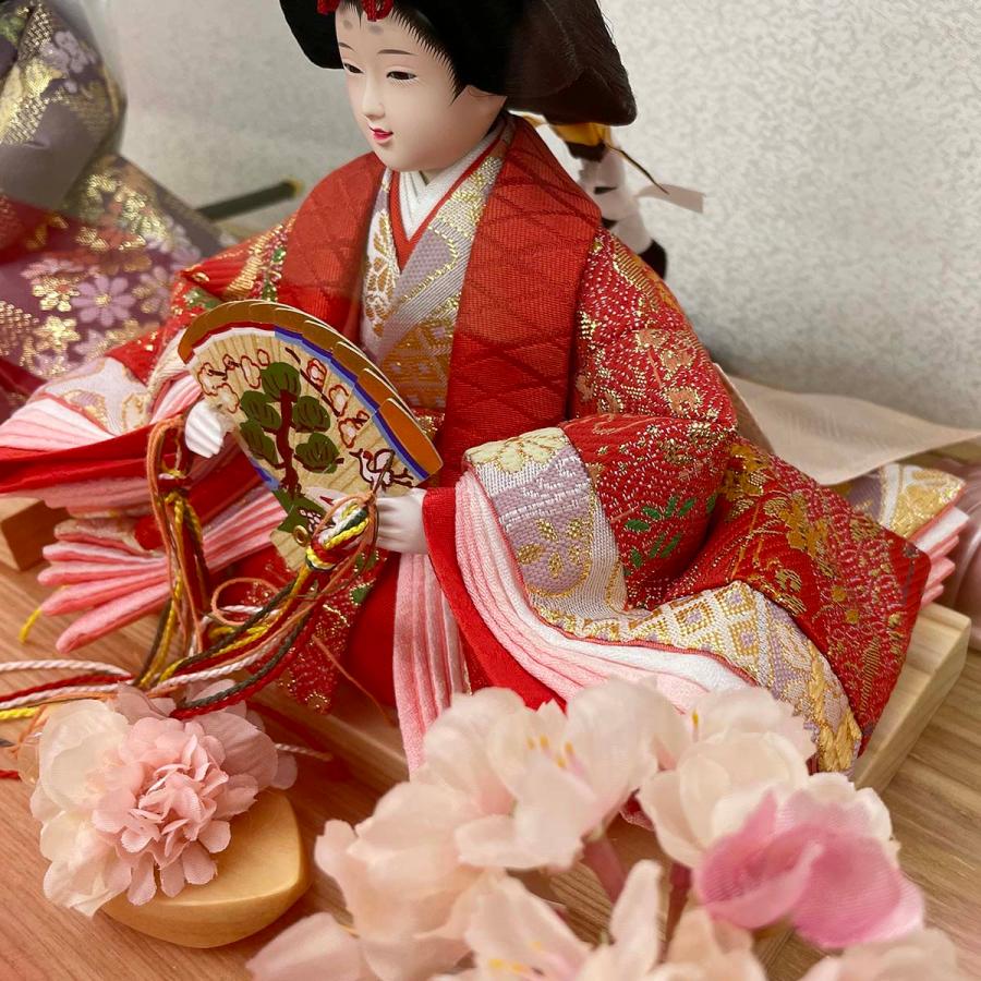 雛人形 コンパクト おしゃれ お祝い ひな人形 ケース飾り 親王飾り 小三五 アクリル 木目 刺繍 かわいい 可愛い モダン 2026 3300-71-015