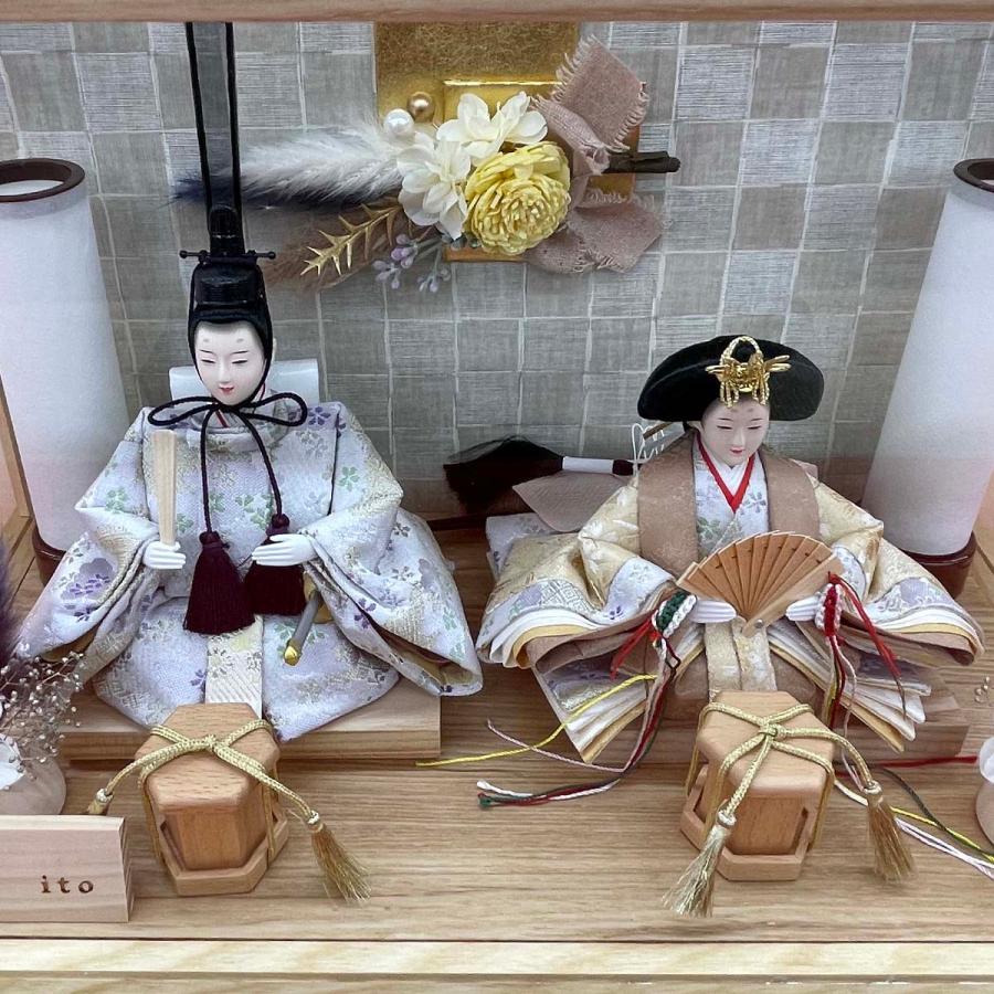 雛人形 コンパクト おしゃれ お祝い ひな人形 ケース飾り 親王飾り 小