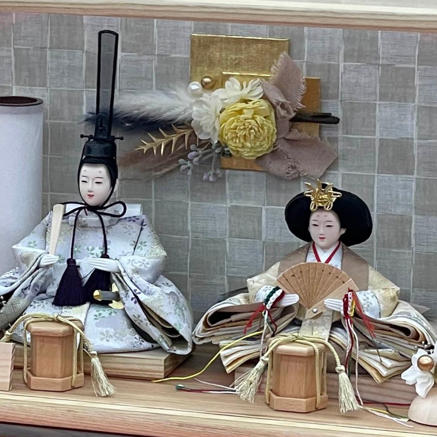 雛人形 コンパクト おしゃれ お祝い ひな人形 ケース飾り 親王飾り 小