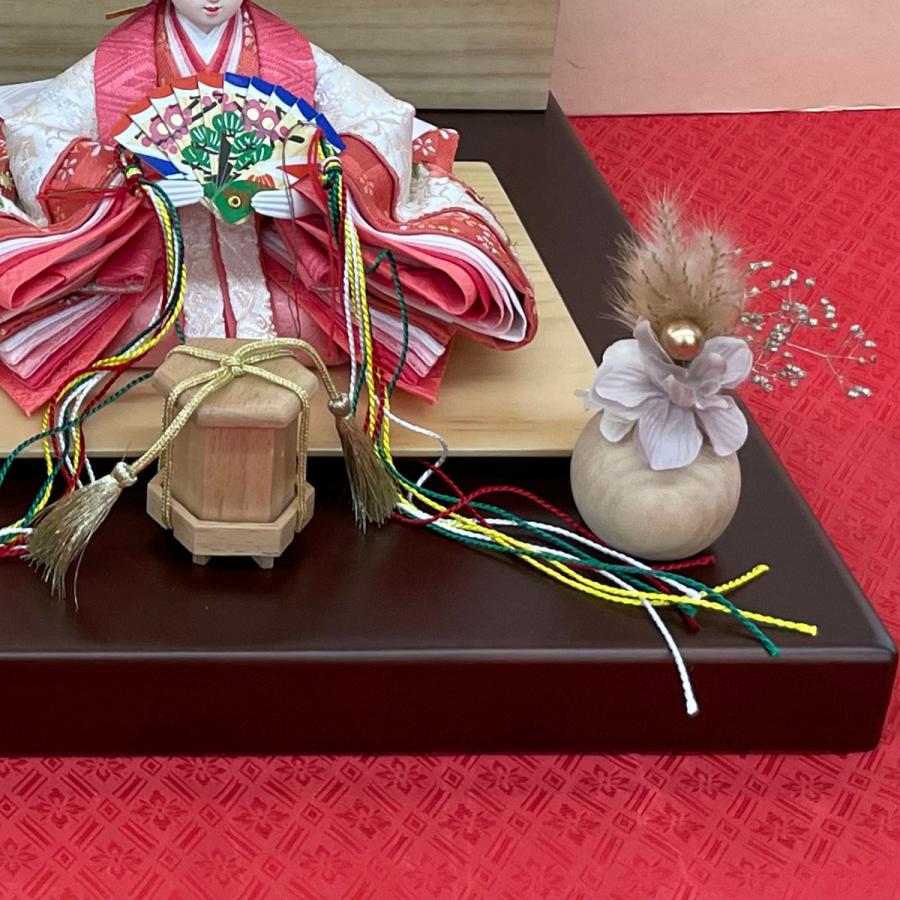 雛人形 お祝い ひな人形 平飾り 親王飾り 2人飾り 二人飾り 芥子 木目