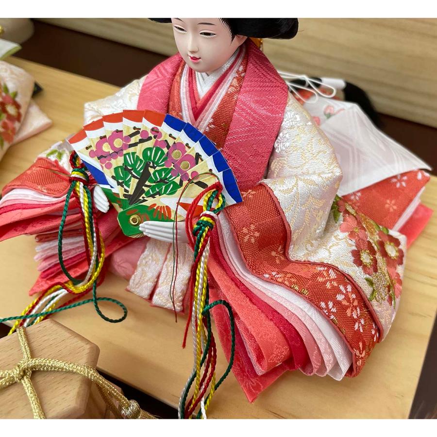 雛人形 お祝い ひな人形 平飾り 親王飾り 2人飾り 二人飾り 芥子 木目