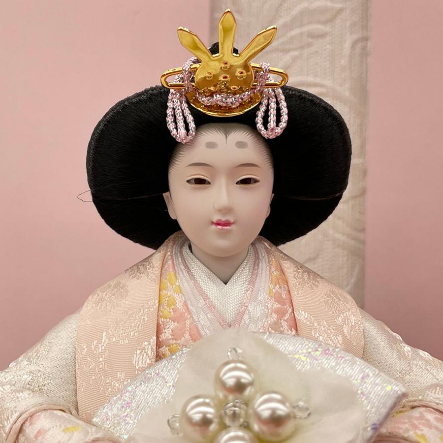 雛人形 お祝い ひな人形 平飾り 親王飾り 2人飾り 二人飾り 小芥子 白 ピンク おしゃれ かわいい 可愛い モダン ひな祭り 2026 4m11-gt-177_11