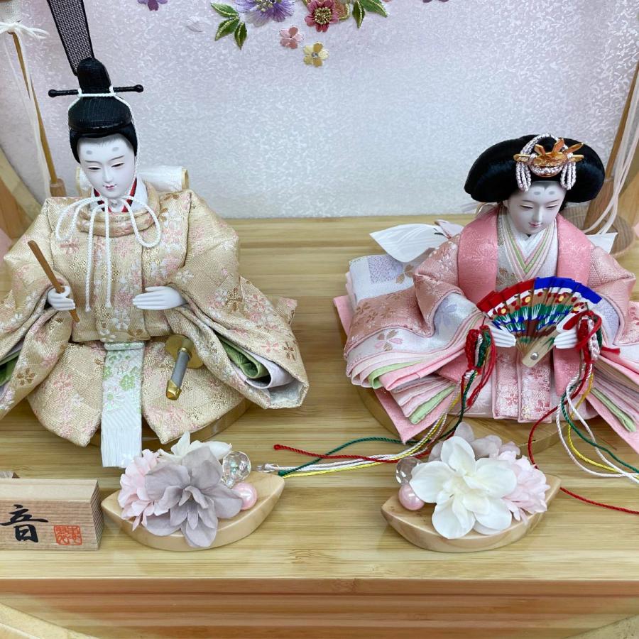 雛人形 コンパクト おしゃれ お祝い ひな人形 ケース飾り 親王飾り 柳 半円型 木目 白 ピンク かわいい 可愛い モダン 2026 4m11-gt-199_10