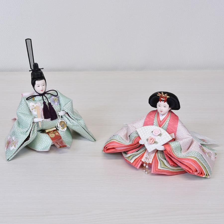 雛人形 コンパクト お祝い ひな人形 初節句 平飾り 親王飾り ベージュ