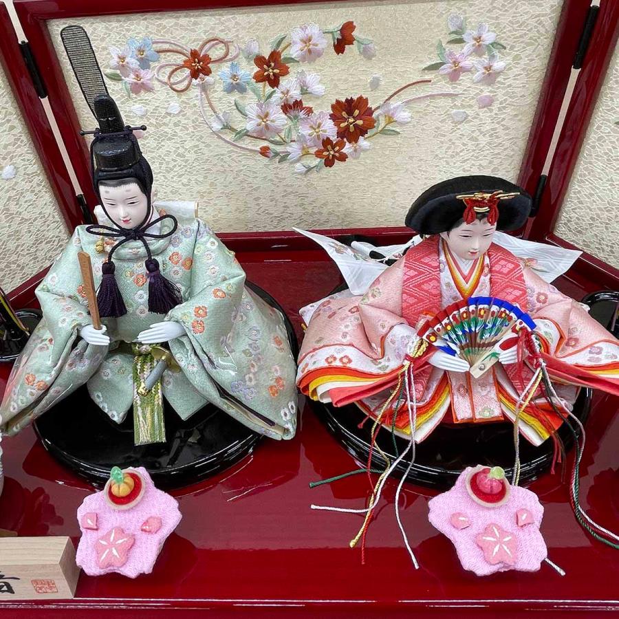 雛人形 コンパクト おしゃれ お祝い ひな人形 親王 収納飾り 収納箱 2