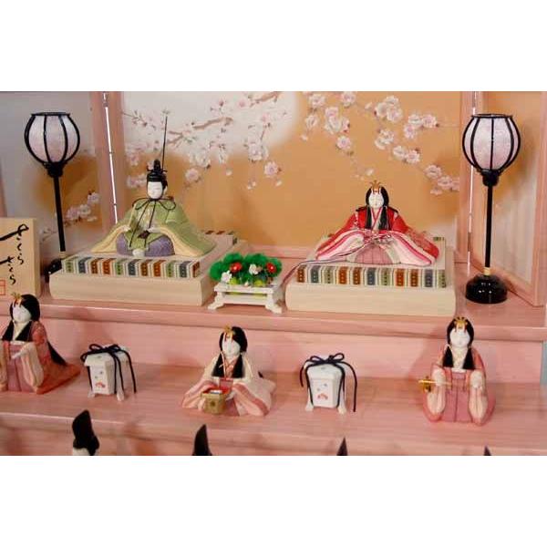 希少品ヴィンテージ　ミニお雛様5段飾り　木目込み人形 雛人形 木目込人形五人飾り【雪乃】おしゃれ｜モダン｜コンパクト