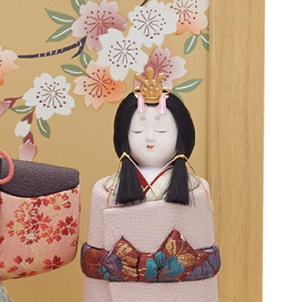 雛人形 コンパクト 木目込み 一秀 ひな人形 親王飾り 立雛 立ち雛 収納