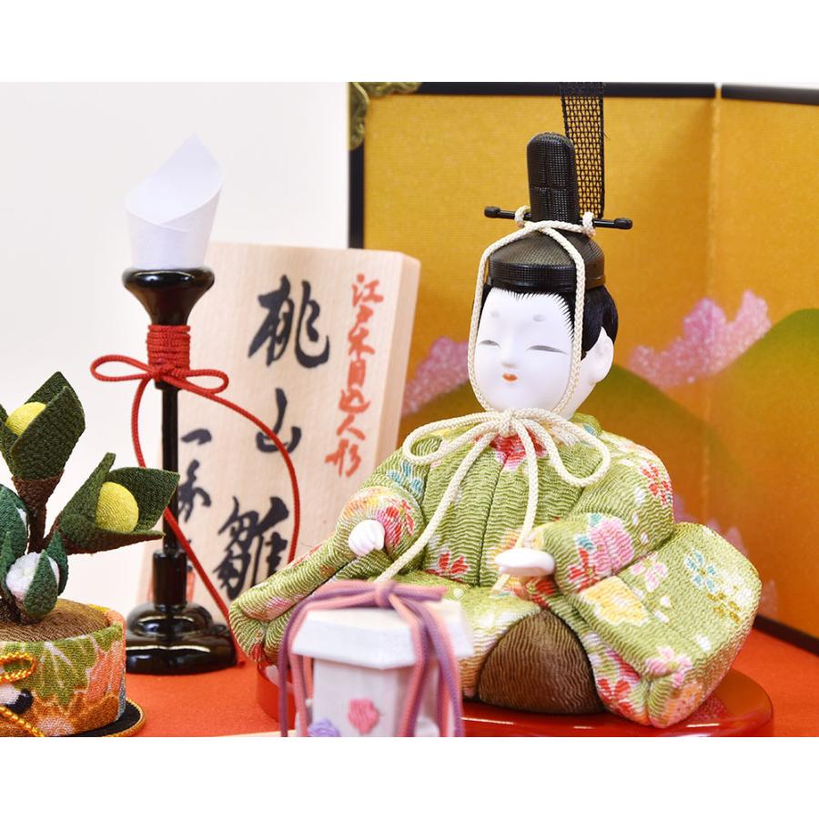 雛人形 コンパクト 木目込み 一秀 ひな人形 桐箱 収納 親王飾り