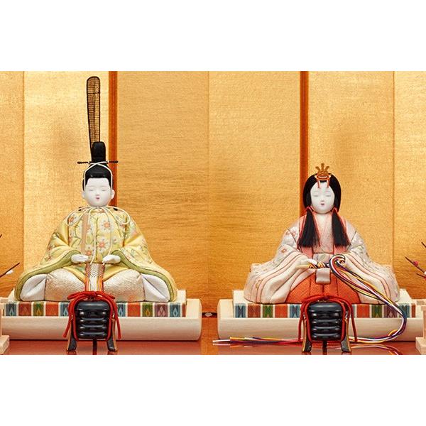雛人形 コンパクト 木目込み 一秀 ひな人形 親王飾り 平飾り かわいい