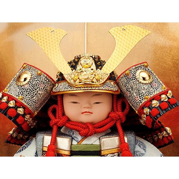 五月人形 木目込み コンパクト 一秀作 かわいい 大将人形 平飾り ミニ モダン 2026 26-m8_2