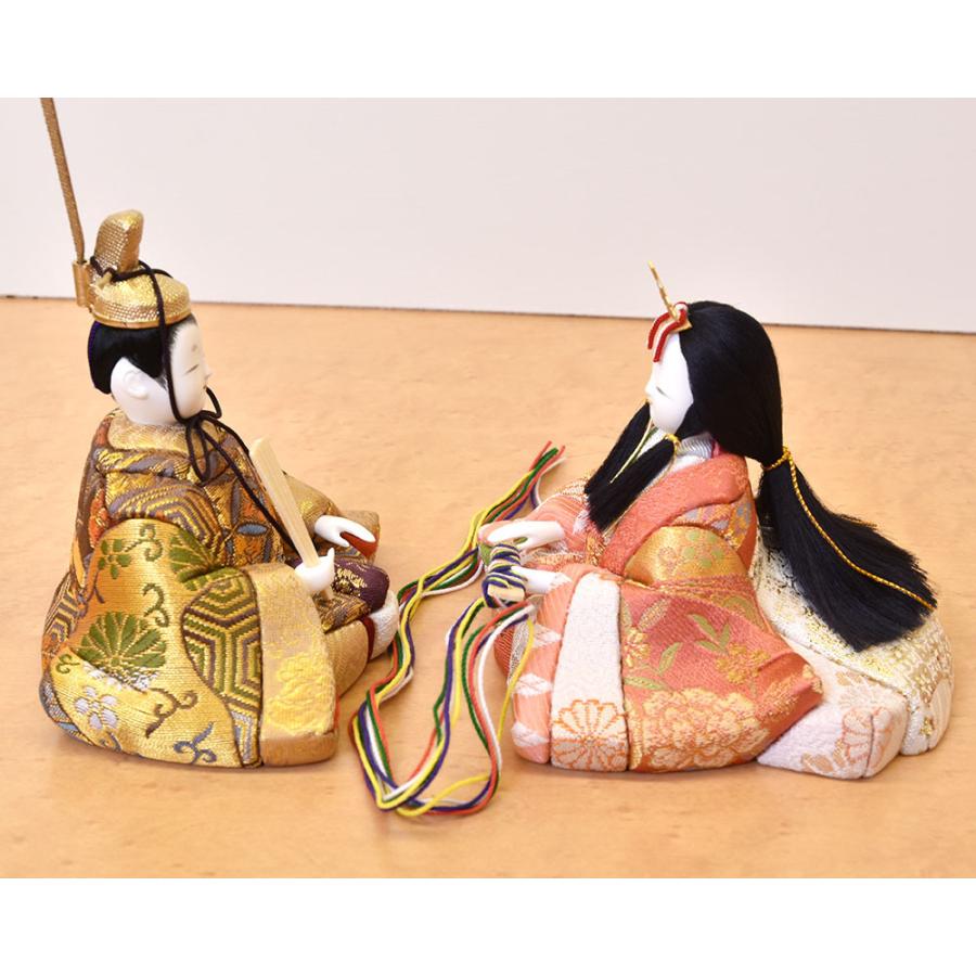 雛人形 コンパクト 木目込み 一秀 収納飾り 15人飾り 十五人 3段段飾り