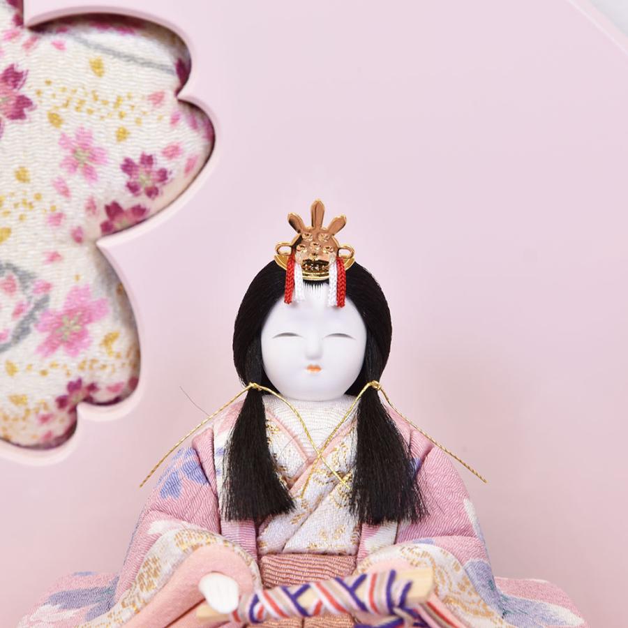 雛人形 コンパクト 木目込み 一秀作 ひな人形 五人飾り 5人 (14号