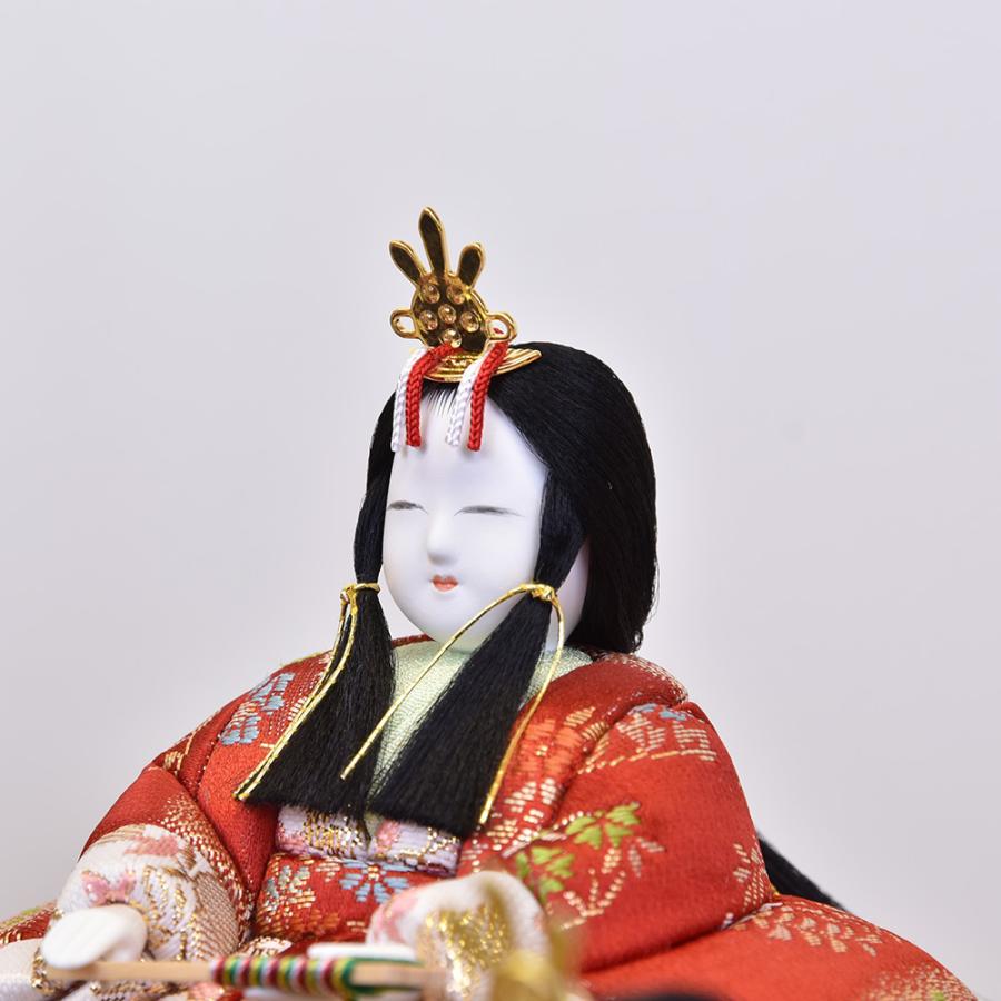 木目込おひな様人形セット5段飾り(ミニサイズ)とおせちと寿司ミニチュア付き 雛人形 コンパクト 木目込み 一秀作 ひな人形 五人飾り ケース飾り 5人