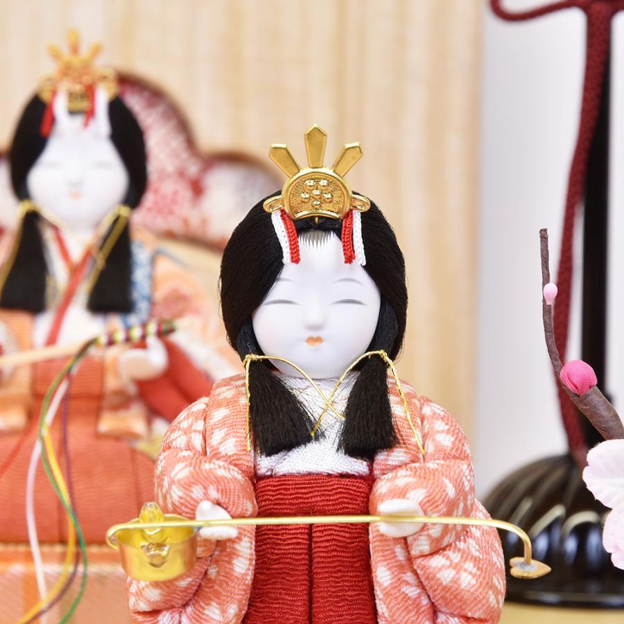 雛人形 木目込み 一秀作 コンパクト ひな人形 五人飾り収納飾り 5人 Le