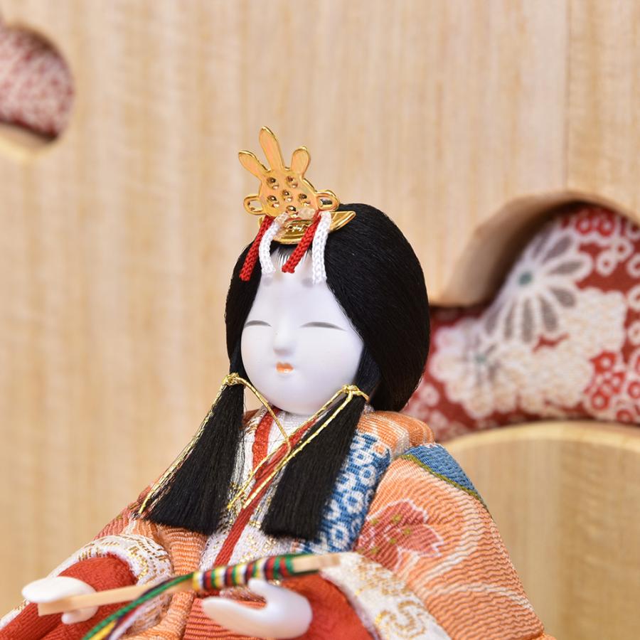 雛人形 木目込み 一秀作 コンパクト ひな人形 五人飾り収納飾り 5人 Le