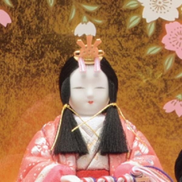 雛人形 木目込み 一秀作 コンパクト ひな人形 ケース飾り 五人飾 5人