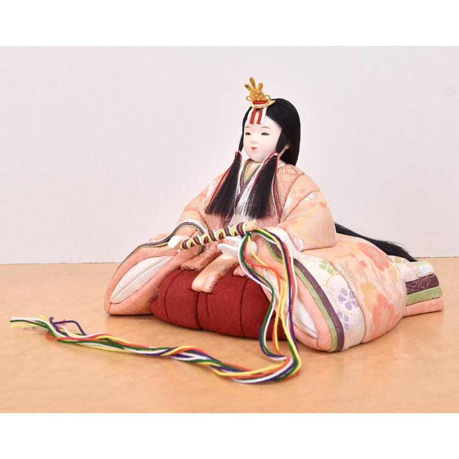 雛人形 コンパクト 木目込み 一秀 親王飾り かわいい シンプル モダン コンパクト ひな人形 平飾り 2人 LED雪洞 2026 a106の画像
