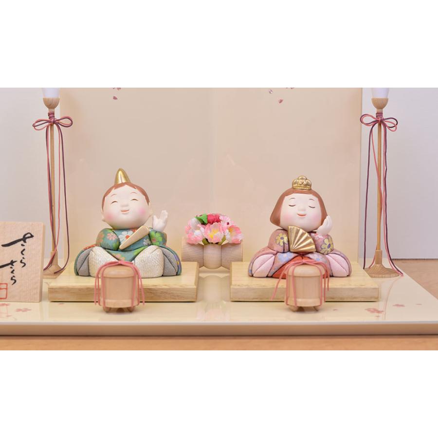 雛人形 変わり雛 木目込み 一秀 親王飾り かわいい シンプル モダン コンパクト ひな人形 平飾り 2人 2026 26-c-101_7