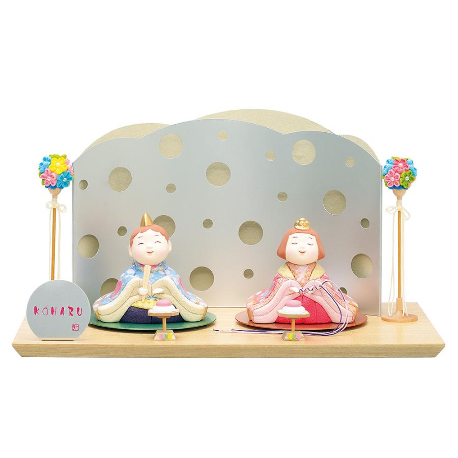 雛人形 木目込み 一秀 ひな人形 親王飾 15号 こはる スタイリッシュ