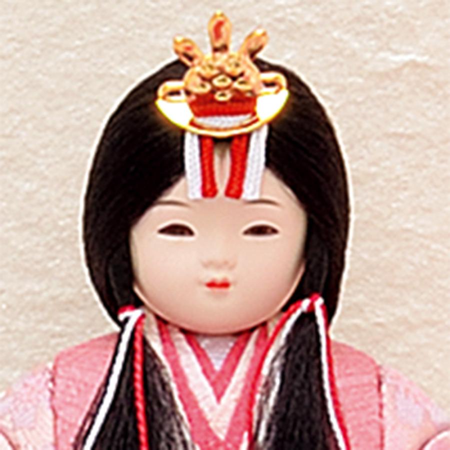 雛人形 コンパクト 木目込み 一秀 ひな人形 五人飾 16号 さくらさくら コードレス雪洞付 かわいい コンパクト ひな人形 ミニ おしゃれ まる顔 2026 26-c-107_3