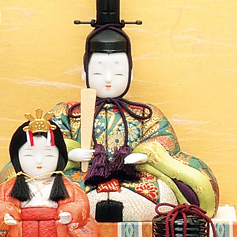 雛人形 コンパクト 木目込み 一秀 ひな人形 十五人飾 平安雛15号 木製