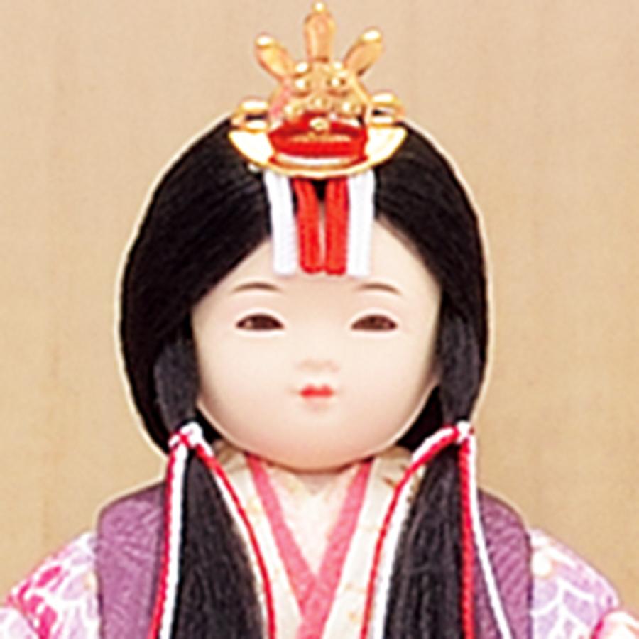 雛人形 コンパクト 木目込み 一秀 ひな人形 親王飾 桃山雛 17号 収納