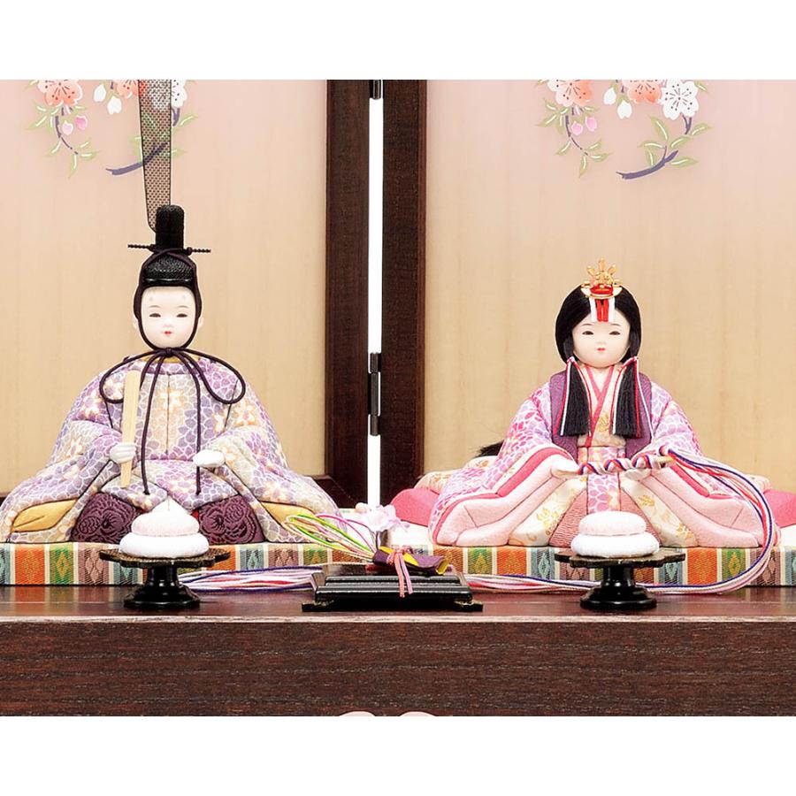 雛人形 コンパクト 木目込み 一秀 ひな人形 親王飾 桃山雛 17号 収納