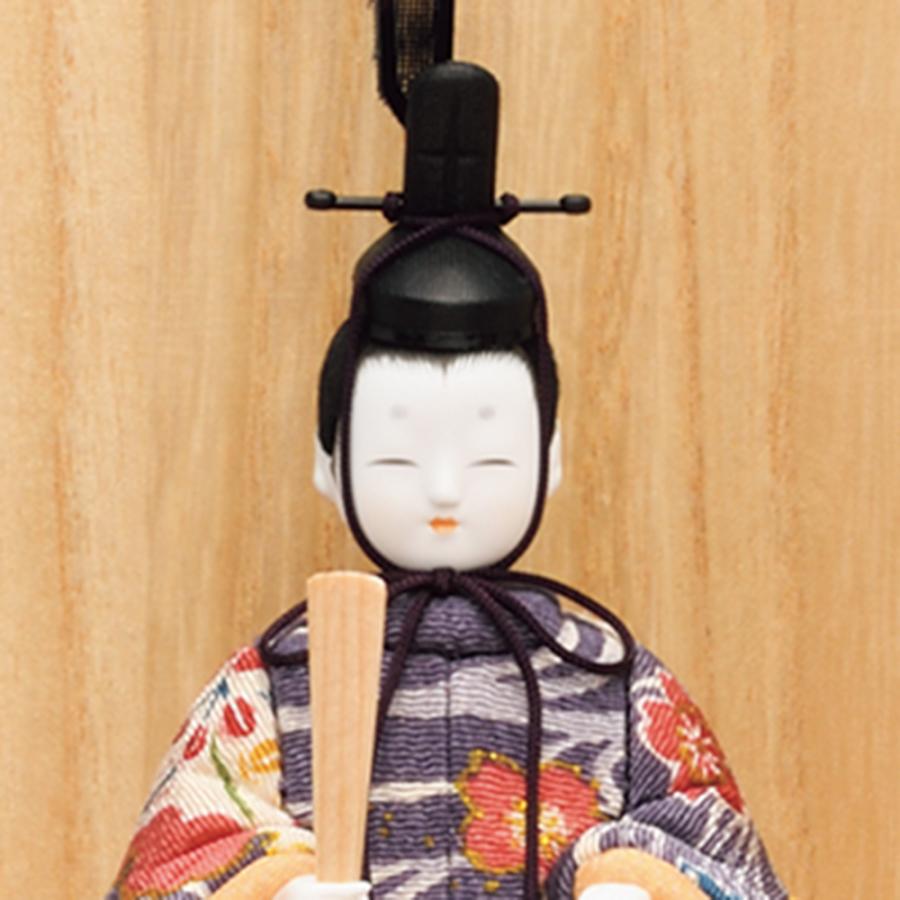 雛人形 お祝い 木目込み 一秀 ひな人形 五人飾り 安土雛 親王 官女 茶 赤 かわいい コンパクト ミニ お雛様 おしゃれ まる顔 2026-26-i-35-6_2