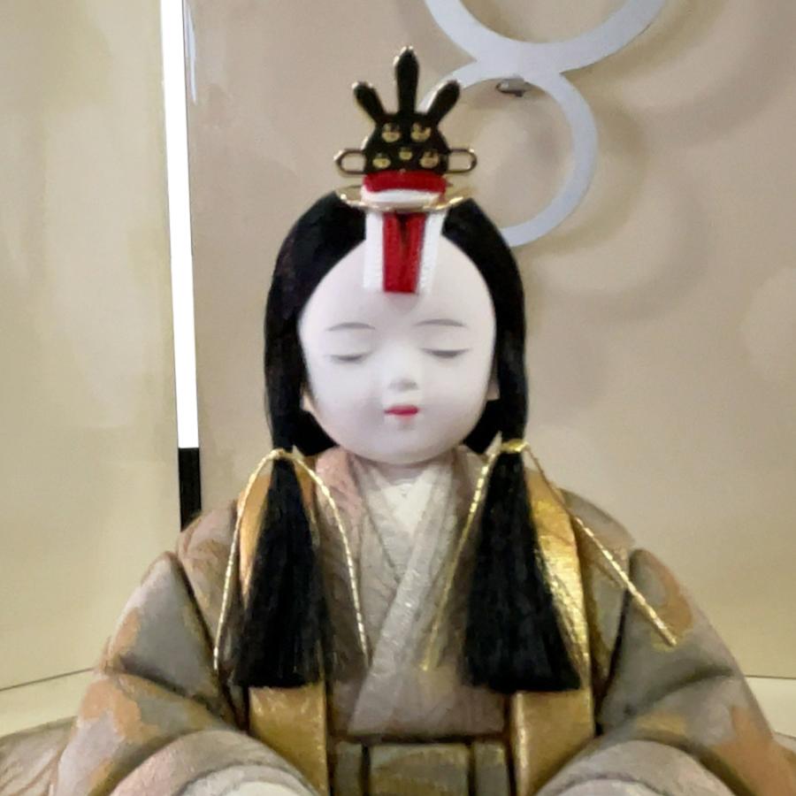雛人形 お祝い 木目込み 一秀 ひな人形 親王飾 16号 正絹 かわいい コンパクト ミニ お雛様 おしゃれ まる顔 2026 b-12-7_3