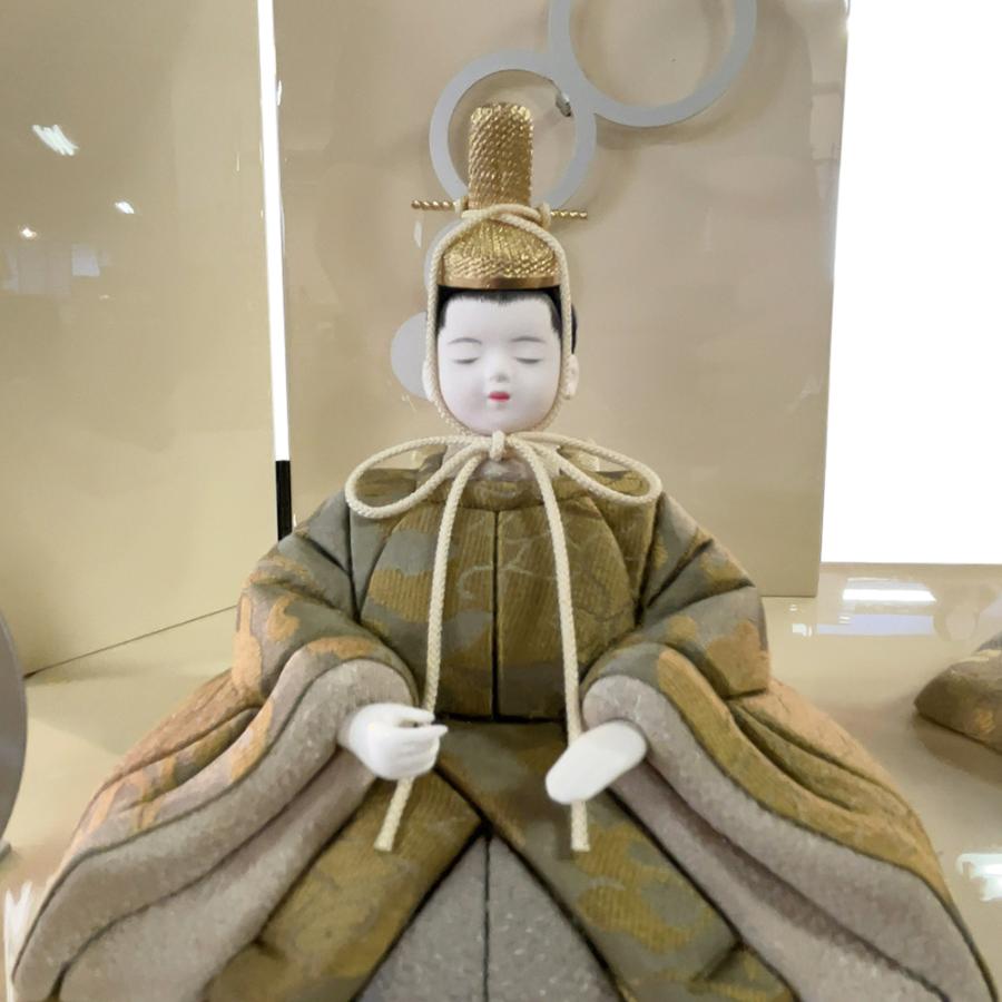 雛人形 お祝い 木目込み 一秀 ひな人形 親王飾 16号 正絹 かわいい コンパクト ミニ お雛様 おしゃれ まる顔 2026 b-12-7_4