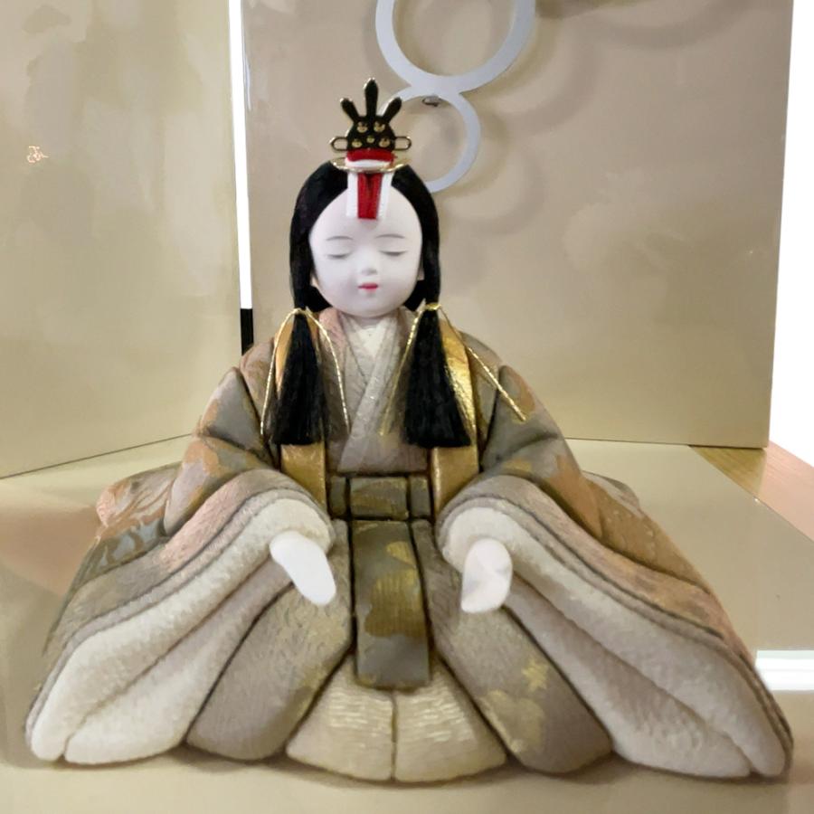 本日迄の出品★木目込み雛人形 親王飾り 雛人形 お祝い 木目込み 一秀 ひな人形 親王飾 16号 正絹 かわいい