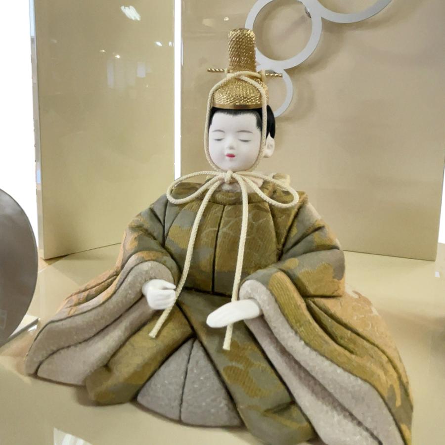 雛人形 お祝い 木目込み 一秀 ひな人形 親王飾 16号 正絹 かわいい コンパクト ミニ お雛様 おしゃれ まる顔 2026 b-12-7_8