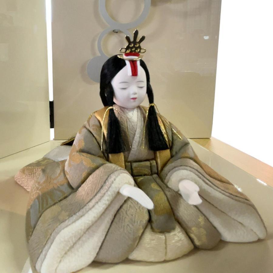 雛人形 お祝い 木目込み 一秀 ひな人形 親王飾 16号 正絹 かわいい コンパクト ミニ お雛様 おしゃれ まる顔 2026 b-12-7_9