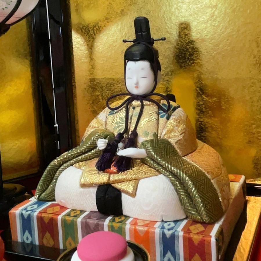 雛人形 お祝い 木目込み 一秀 ひな人形 十五人飾り 平安雛17号 毛氈五