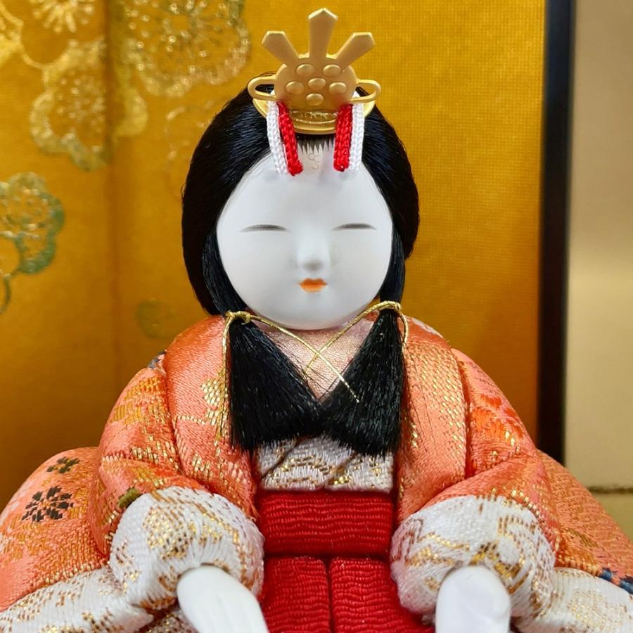 雛人形 お祝い 木目込み 一秀 ひな人形 親王飾 桃山雛 0号 かわいい コンパクト ミニ お雛様 おしゃれ まる顔 2026 h-10-7