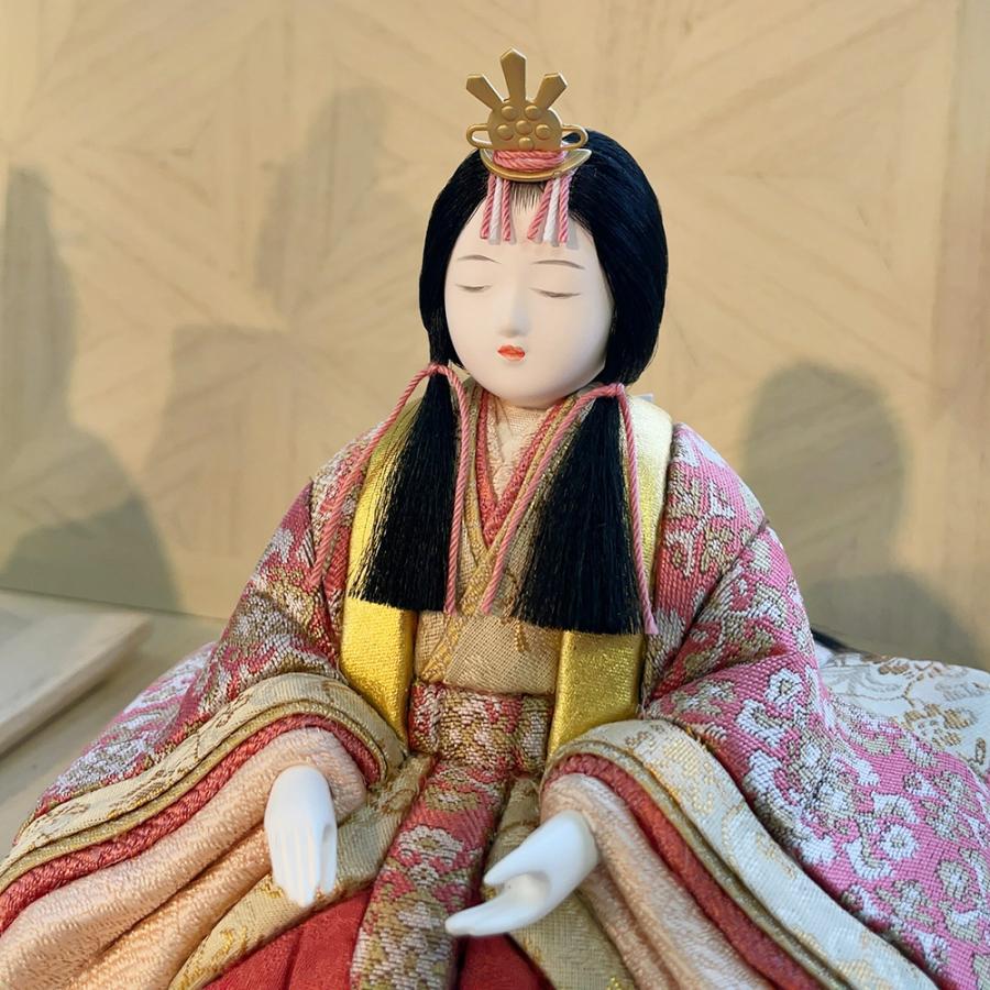 雛人形 お祝い 木目込み 一秀 ひな人形 親王飾 翠香雛 かわいい コンパクト ミニ お雛様 おしゃれ まる顔 2025 h-52-7_7