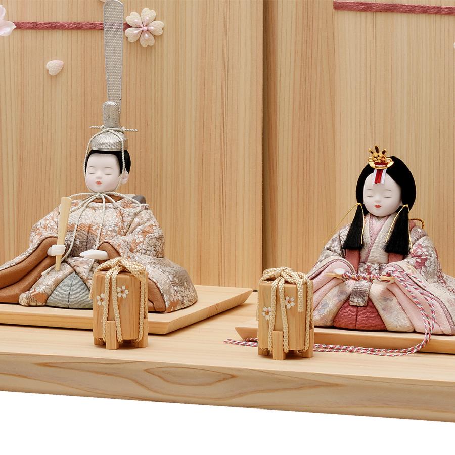 雛人形 コンパクト かわいい マンション 女の子 ベージュ ミニ