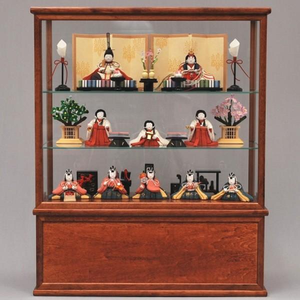 雛人形/ひな人形 幸一光 木目込み ひいな収納飾りケース飾り三段飾り十人飾り8004(101589円)