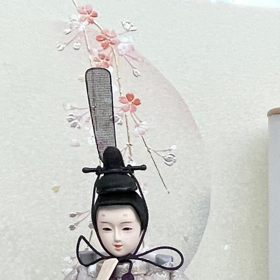 雛人形 コンパクト おしゃれ 収納飾り ミニ 白木目 くすみカラー 親王
