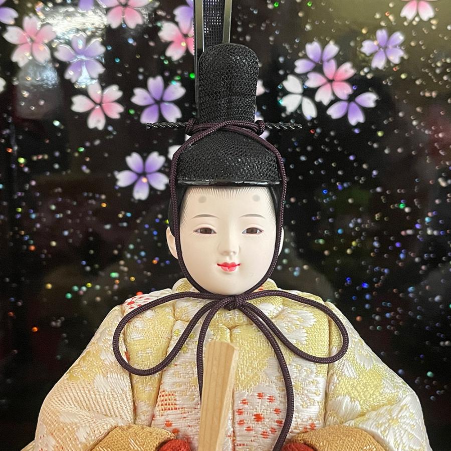 雛人形 久月作 ケース入り コンパクト おしゃれ 木目込み 親王飾り