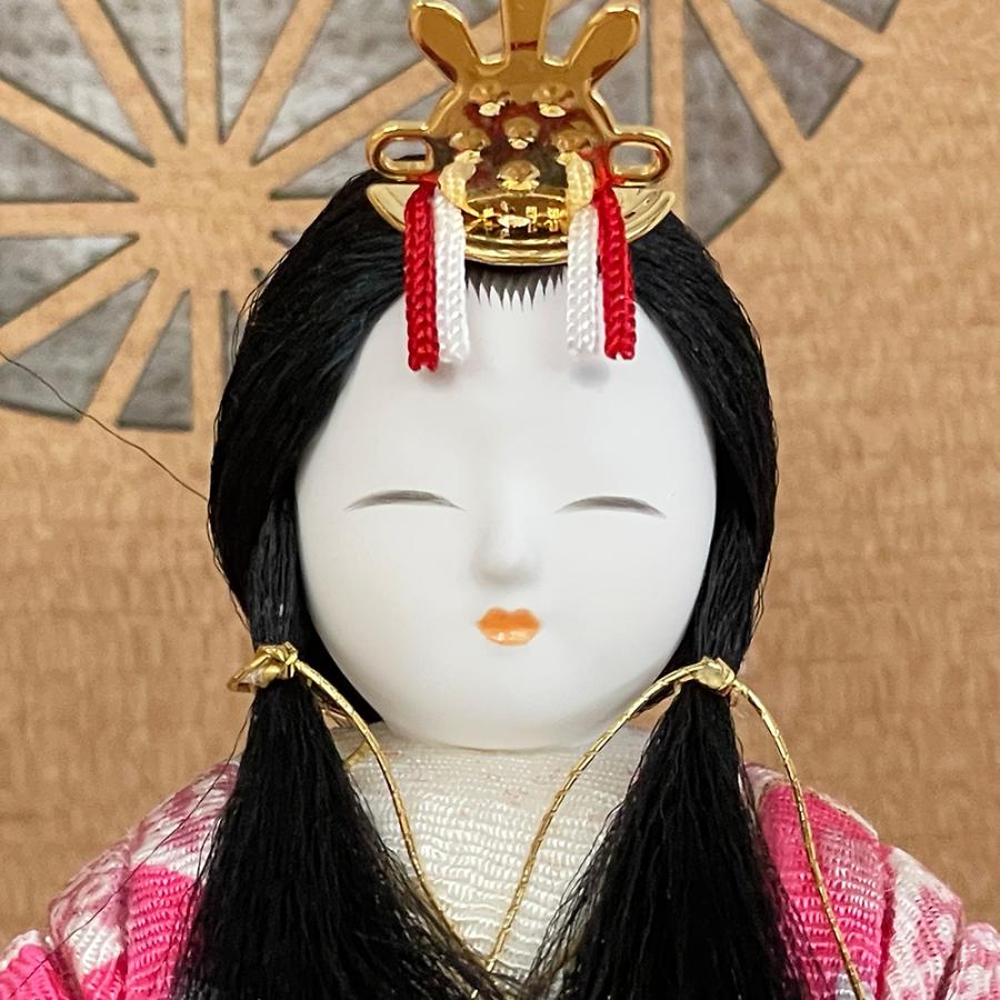 雛人形 一秀 コンパクト 木目込み おしゃれ ミニ h2 愛い 丸顔 木目