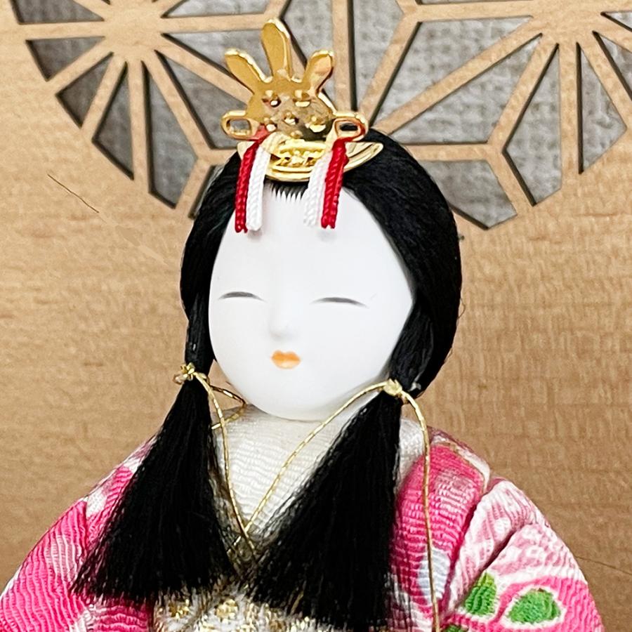 雛人形 一秀 コンパクト 木目込み おしゃれ ミニ h2 愛い 丸顔 木目