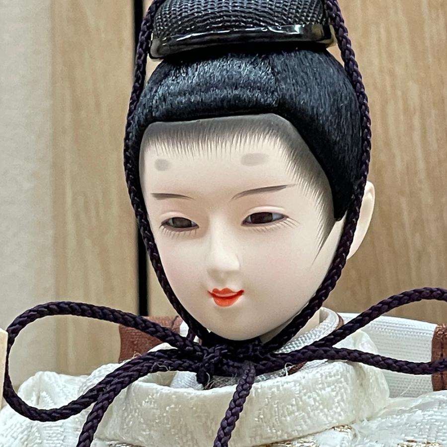 雛人形 コンパクト 白 ピンク ひな人形 三段飾り 金 天然木 ホワイト