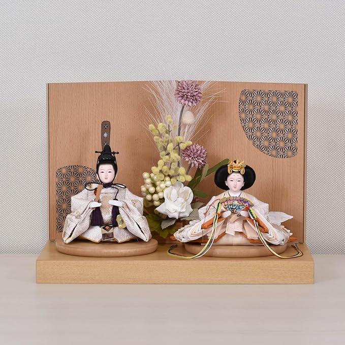 雛人形 コンパクト 収納飾り ミニ 初節句 くすみカラー ひな人形