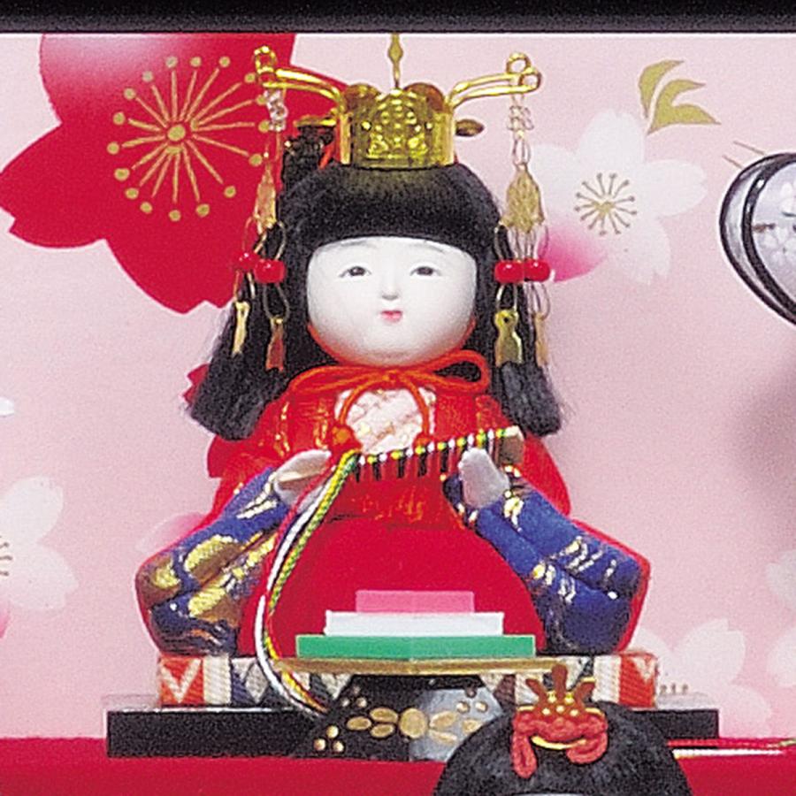 雛人形 コンパクト おしゃれ お祝い ひな人形 木目込み 幅49cm ミニ