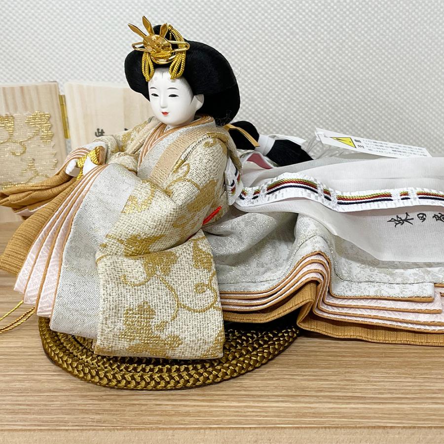 雛人形 ケース入り コンパクト 柴田家千代 アクリル 白木 木目