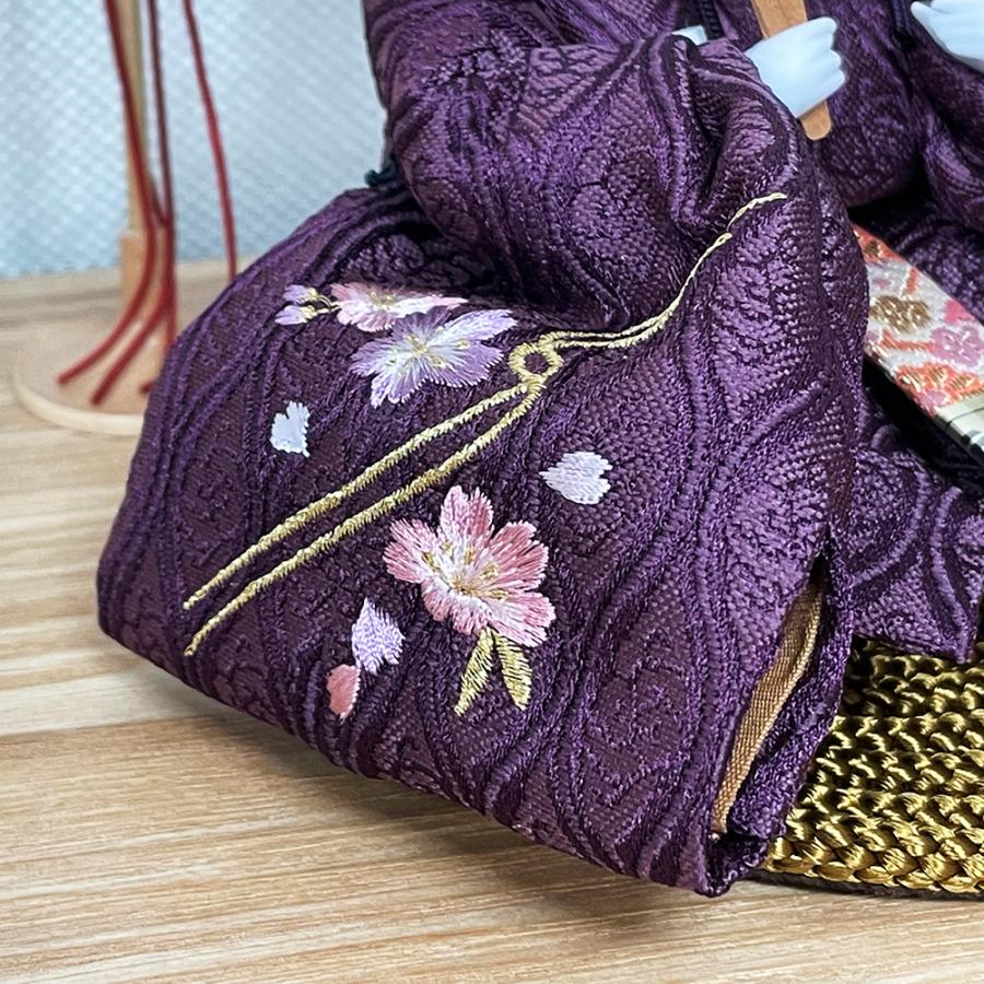 雛人形 ケース入り コンパクト 柴田家千代 アクリル 白木 木目