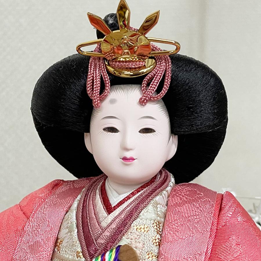 雛人形 ケース入り コンパクト 柴田家千代 アクリル 白木 木目