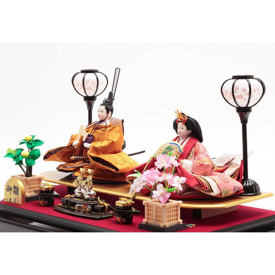 久月 雛人形 ひな人形 お祝い コンパクト 間口59cm ケース入り 親王